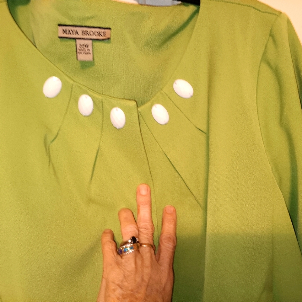 Size 22W Maya Brooke green dress with matching jacket